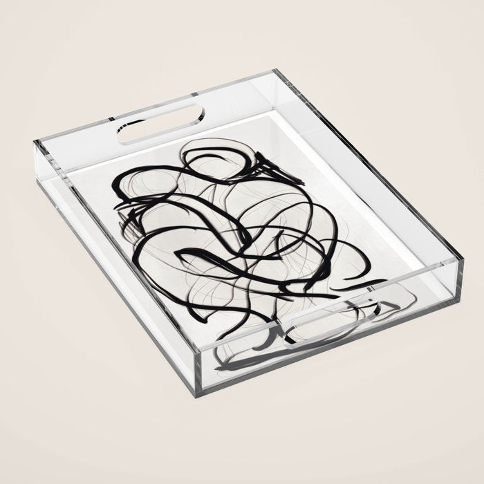 Abstract Art Hug 2 Acrylic Tray Gallery Image 1