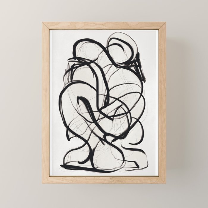 Abstract Art Hug 2 Mini Art Print Gallery Image 1