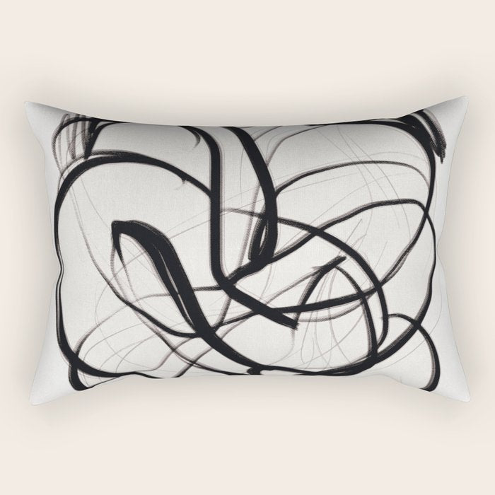 Abstract Art Hug 2 Rectangular Pillow Gallery Image 1