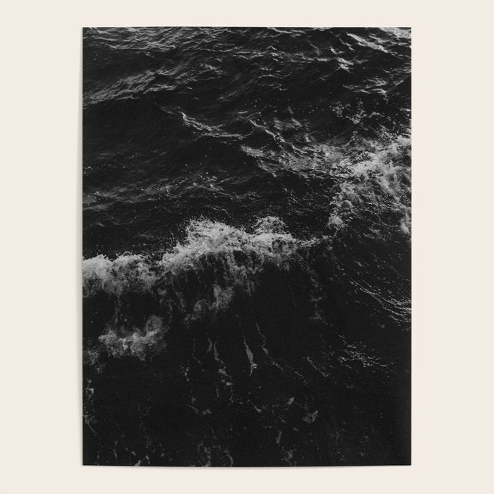Dark Ocean in Black and. White Poster Gallery Image 4