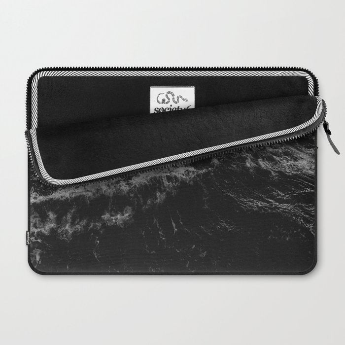 Dark Ocean in Black and. White Laptop Sleeve Gallery Image 2