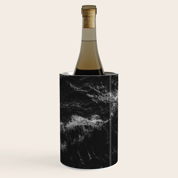 Dark Ocean in Black and. White Wine Chiller