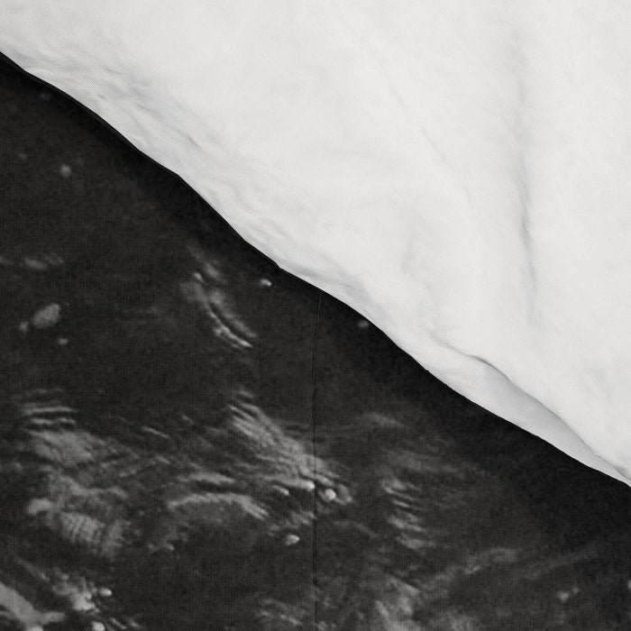 Dark Ocean in Black and. White Comforter Gallery Image 4