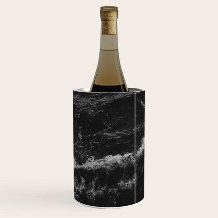 Dark Ocean in Black and. White Wine Chiller Gallery Image 2