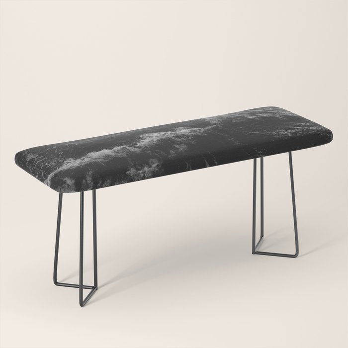 Dark Ocean in Black and. White Bench Gallery Image 1