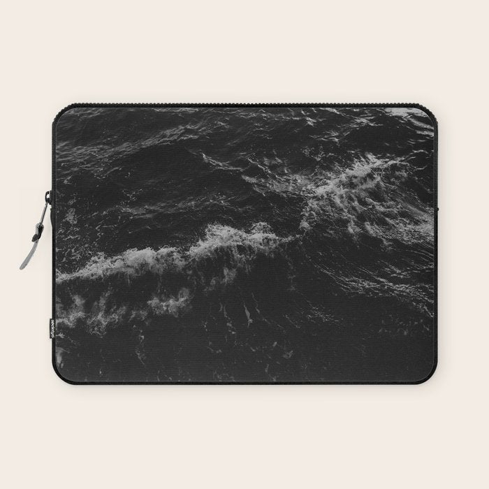 Dark Ocean in Black and. White Laptop Sleeve Gallery Image 1