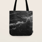 Dark Ocean in Black and. White Tote Bag Gallery Image 1