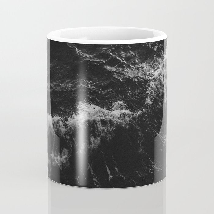 Dark Ocean in Black and. White Coffee Mug Gallery Image 4
