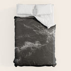 Dark Ocean in Black and. White Duvet Cover Gallery Image 6