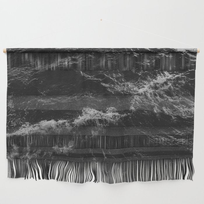 Dark Ocean in Black and. White Wall Hanging Gallery Image 1