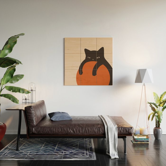 Cat Landscape 155 Wood Wall Art Gallery Image 2