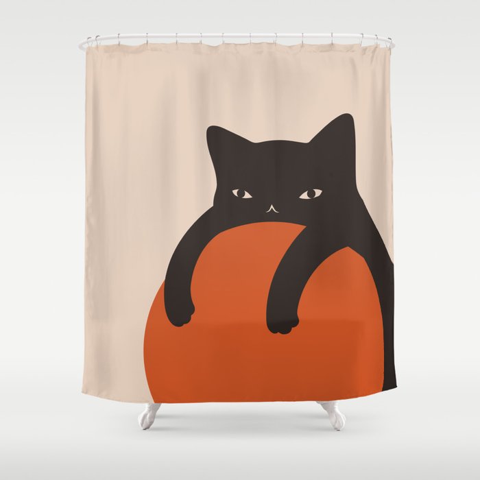 Cat Landscape 155 Shower Curtain Gallery Image 1