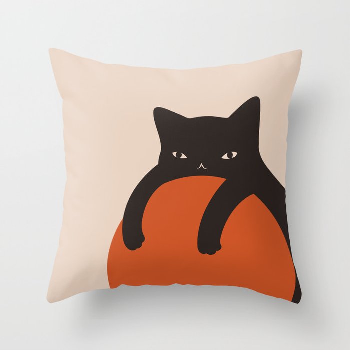 Cat Landscape 155 Throw Pillow Gallery Image 6