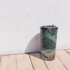 Im OFF | mermaid | tail | green | pool | swim | palm | collage | glitter | bling | tired | sunshine  Travel Mug Gallery Image 4
