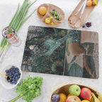 Im OFF | mermaid | tail | green | pool | swim | palm | collage | glitter | bling | tired | sunshine  Cutting Board Gallery Image 2