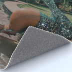 Im OFF | mermaid | tail | green | pool | swim | palm | collage | glitter | bling | tired | sunshine  Rug Gallery Image 4