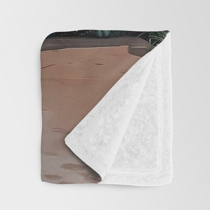 Im OFF | mermaid | tail | green | pool | swim | palm | collage | glitter | bling | tired | sunshine  Throw Blanket Gallery Image 3