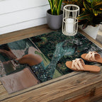 Im OFF | mermaid | tail | green | pool | swim | palm | collage | glitter | bling | tired | sunshine  Outdoor Rug Gallery Image 2