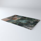 Im OFF | mermaid | tail | green | pool | swim | palm | collage | glitter | bling | tired | sunshine  Rug Gallery Image 3