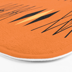 Retro Atomic Era Diamonds Pattern Orange Bath Mat Gallery Image 3