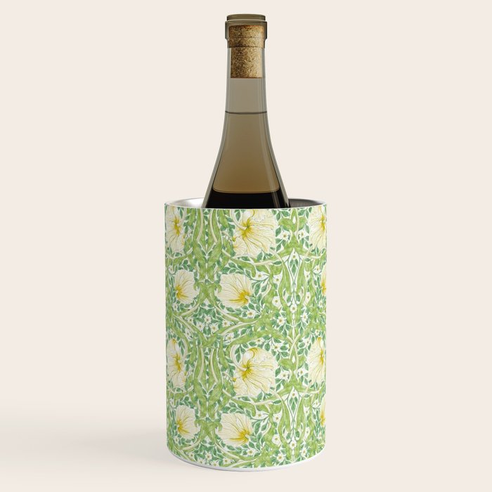William Morris Pimpernel Weld Leaf Green Floral Wine Chiller Gallery Image 3