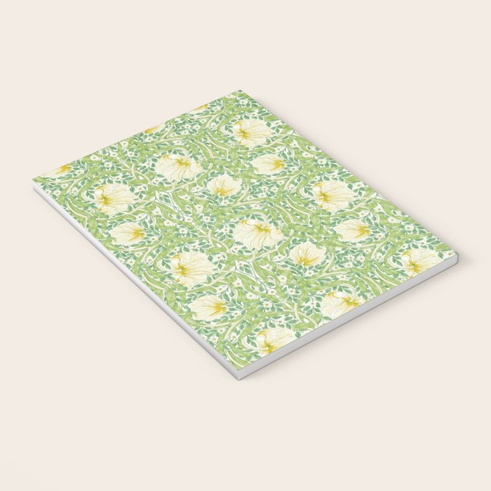 William Morris Pimpernel Weld Leaf Green Floral Notebook Gallery Image 3