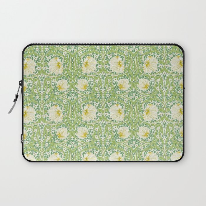 William Morris Pimpernel Weld Leaf Green Floral Laptop Sleeve Gallery Image 1