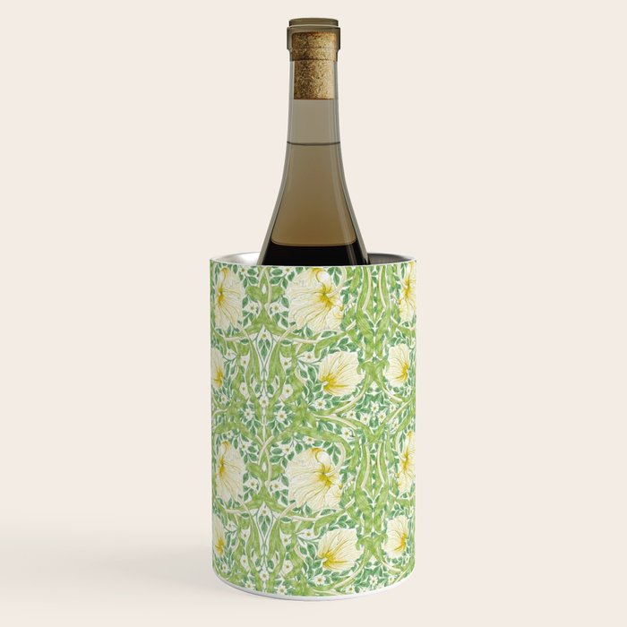 William Morris Pimpernel Weld Leaf Green Floral Wine Chiller Gallery Image 2