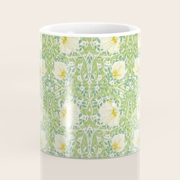 William Morris Pimpernel Weld Leaf Green Floral Coffee Mug Gallery Image 4