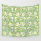 William Morris Pimpernel Weld Leaf Green Floral Wall Tapestry Gallery Image 4