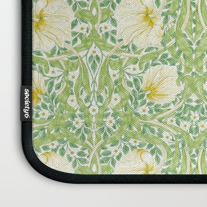 William Morris Pimpernel Weld Leaf Green Floral Laptop Sleeve Gallery Image 3
