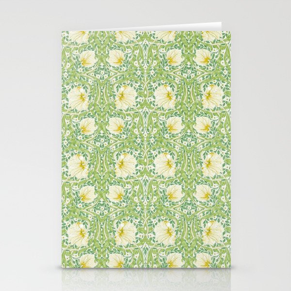 William Morris Pimpernel Weld Leaf Green Floral Stationery Card Gallery Image 2