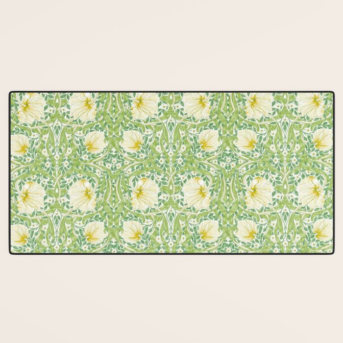 William Morris Pimpernel Weld Leaf Green Floral Desk Mat Gallery Image 3