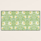 William Morris Pimpernel Weld Leaf Green Floral Desk Mat Gallery Image 3