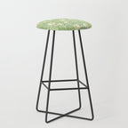 William Morris Pimpernel Weld Leaf Green Floral Stool Gallery Image 1