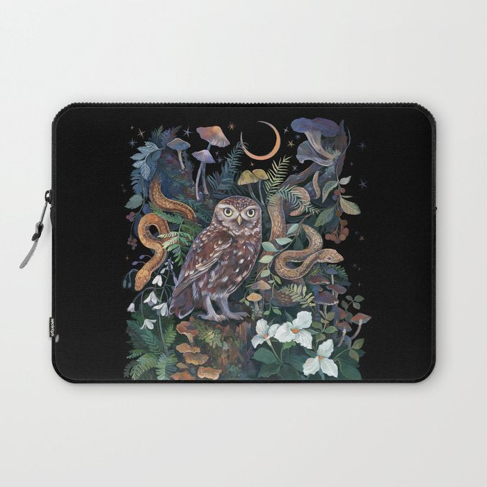 Owl and Snakes Mushroom forest Laptop Sleeve Gallery Image 1