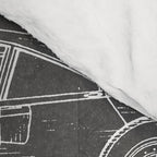 Supercar Sports Car Patent - Car Fan Classic Car Art - Black Chalkboard Comforter Gallery Image 4