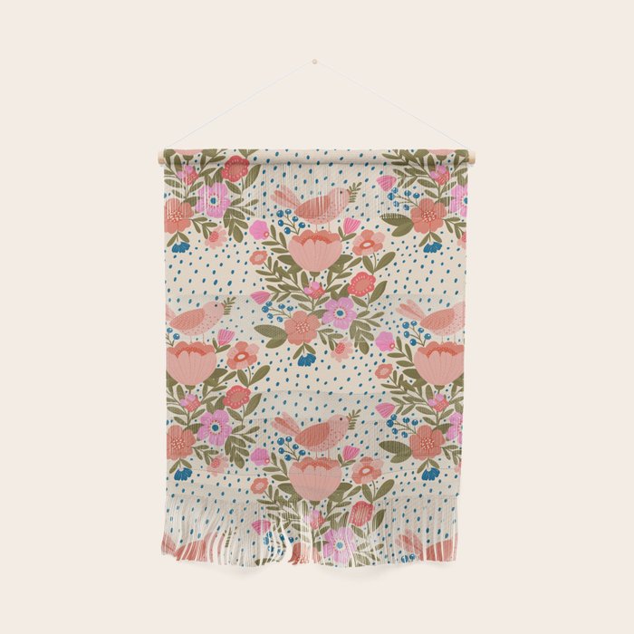 Folk Floral Bird  Wall Hanging Gallery Image 1
