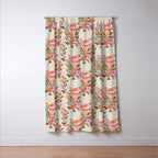 Folk Floral Bird  Window Curtain Gallery Image 3