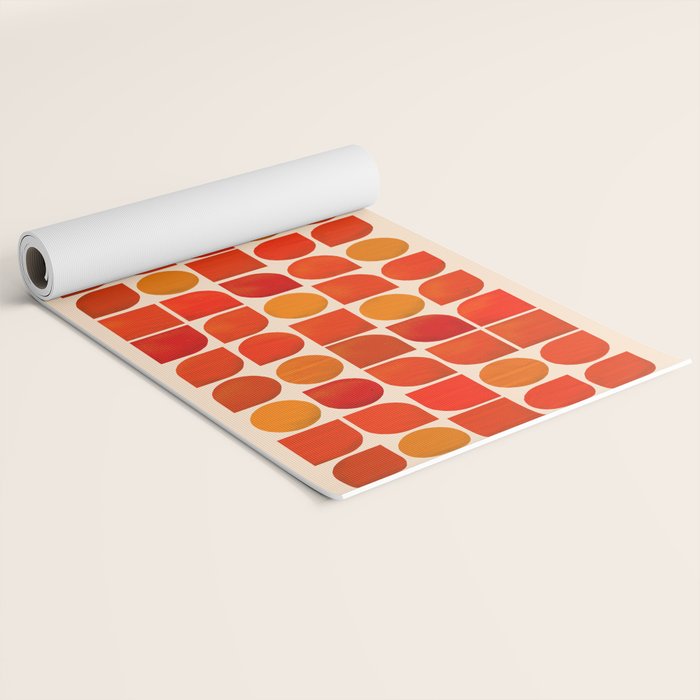 Fun Geometry - Mid-century abstract Yoga Mat Gallery Image 2