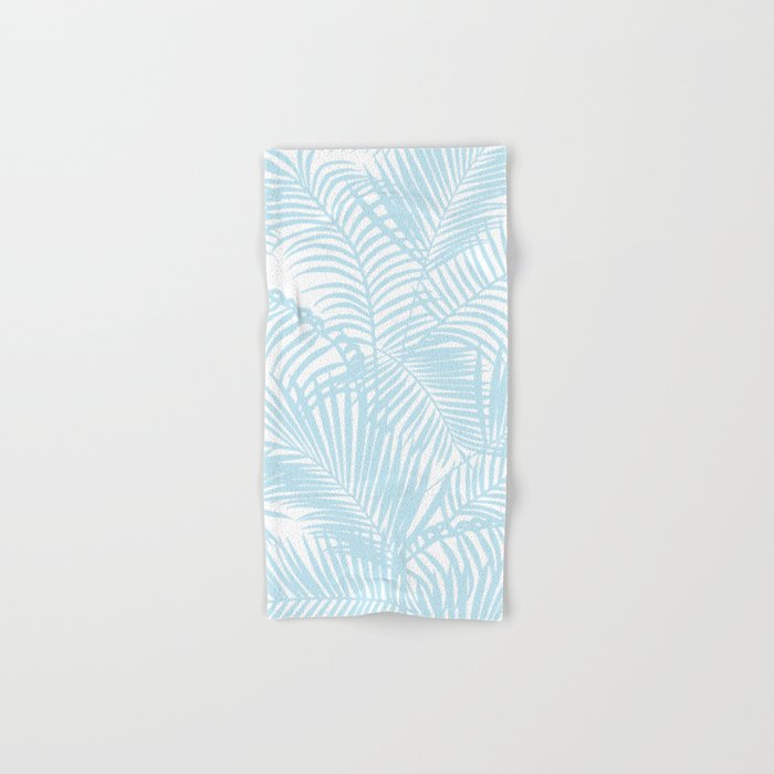 Pastel blue modern simple tropical palm tree Bath Towel Gallery Image 1