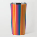 Classic Stripes III - Retro Rainbow  Travel Mug Gallery Image 1