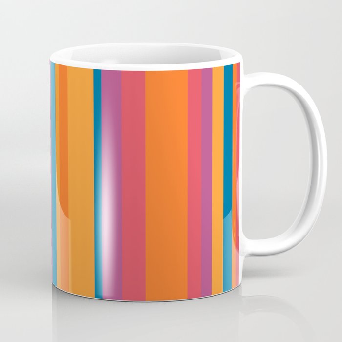 Classic Stripes III - Retro Rainbow  Coffee Mug Gallery Image 1