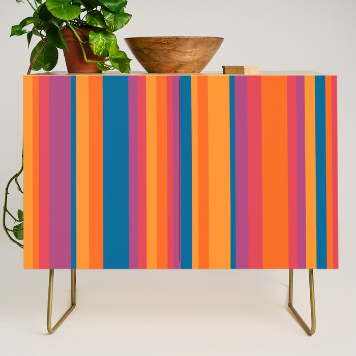 Classic Stripes III - Retro Rainbow  Credenza Gallery Image 1