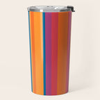 Classic Stripes III - Retro Rainbow  Travel Mug Gallery Image 2