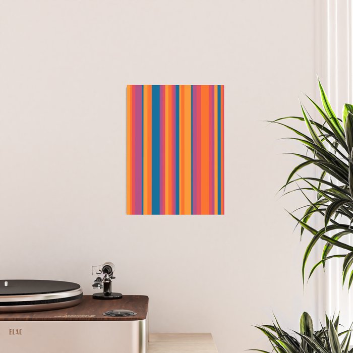 Classic Stripes III - Retro Rainbow  Poster Gallery Image 2