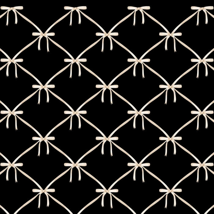 Bows & Ribbons Pattern XLVII Black and White Coffee Mug Gallery Image 2