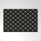 Bows & Ribbons Pattern XLVII Black and White Welcome Mat Gallery Image 1