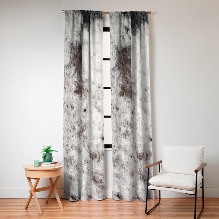 Rustic Cowhide Faux Fur (Digitally Made, ix 2021) Window Curtain Gallery Image 4