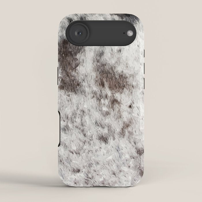 Rustic Cowhide Faux Fur (Digitally Made, ix 2021) iPhone Case Gallery Image 2
